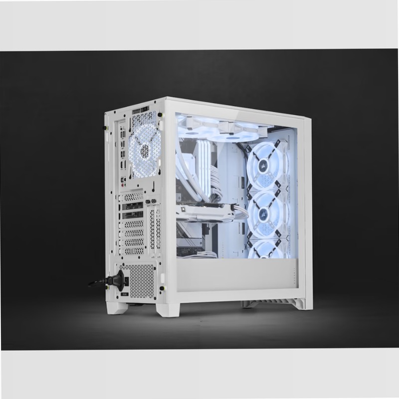 Case ATX mid-tower iCUE 4000D RGB AIRFLOW QL Edition — True White