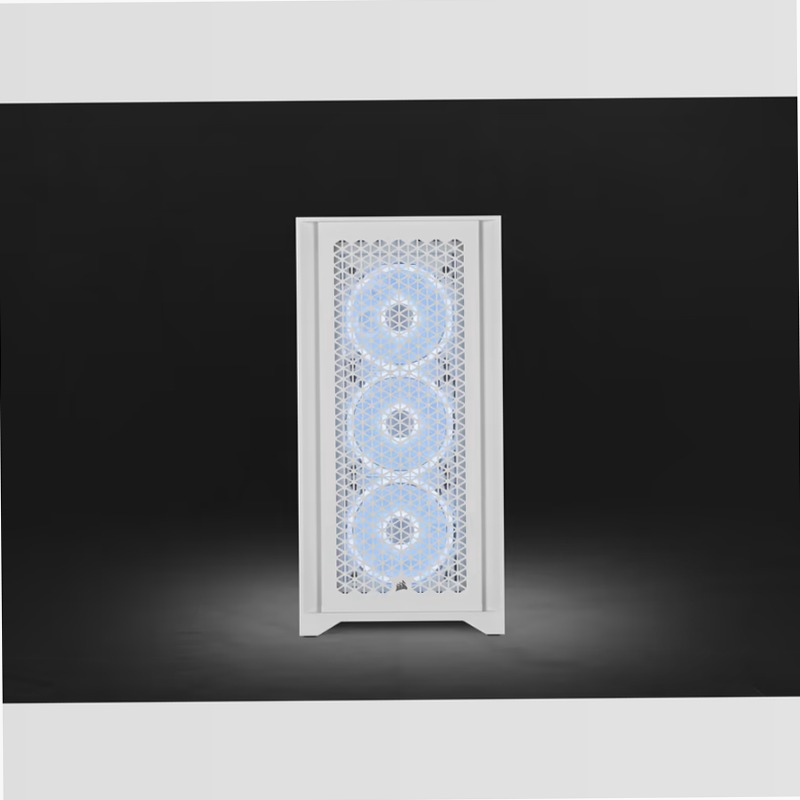 Case ATX mid-tower iCUE 4000D RGB AIRFLOW QL Edition — True White