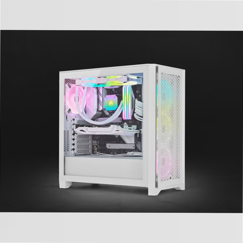 Case ATX mid-tower iCUE 4000D RGB AIRFLOW QL Edition — True White