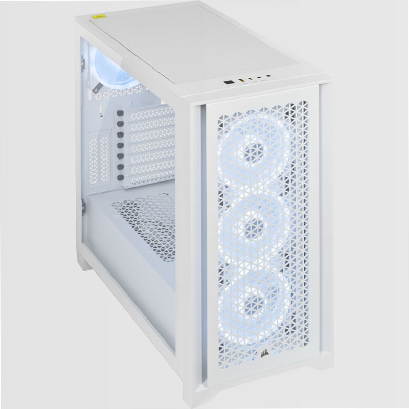 Case ATX mid-tower iCUE 4000D RGB AIRFLOW QL Edition — True White