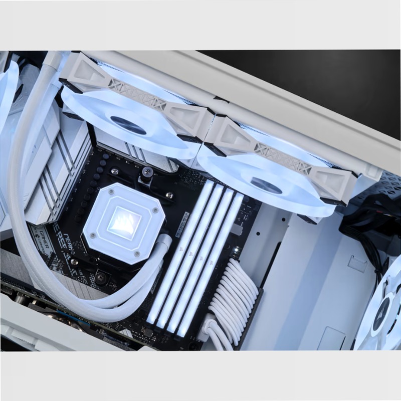 Case ATX mid-tower iCUE 4000D RGB AIRFLOW QL Edition — True White