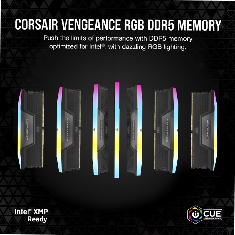 VENGEANCE® RGB 96GB (2x48GB) DDR5 DRAM 6800MT/s
