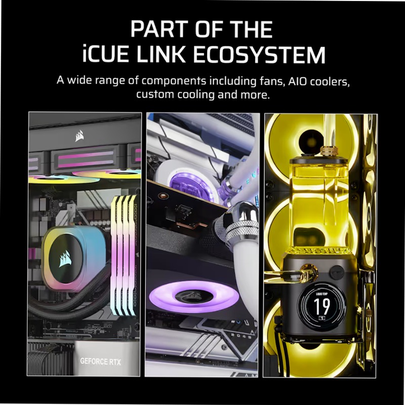 Ventole PWM iCUE LINK RX140 MAX RGB - Bianco 140mm