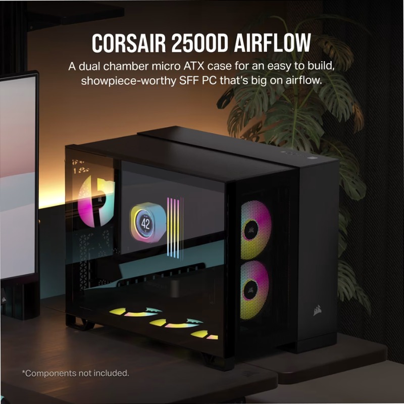Case PC Mid-Tower a Doppia Camera 2500D AIRFLOW - Nero