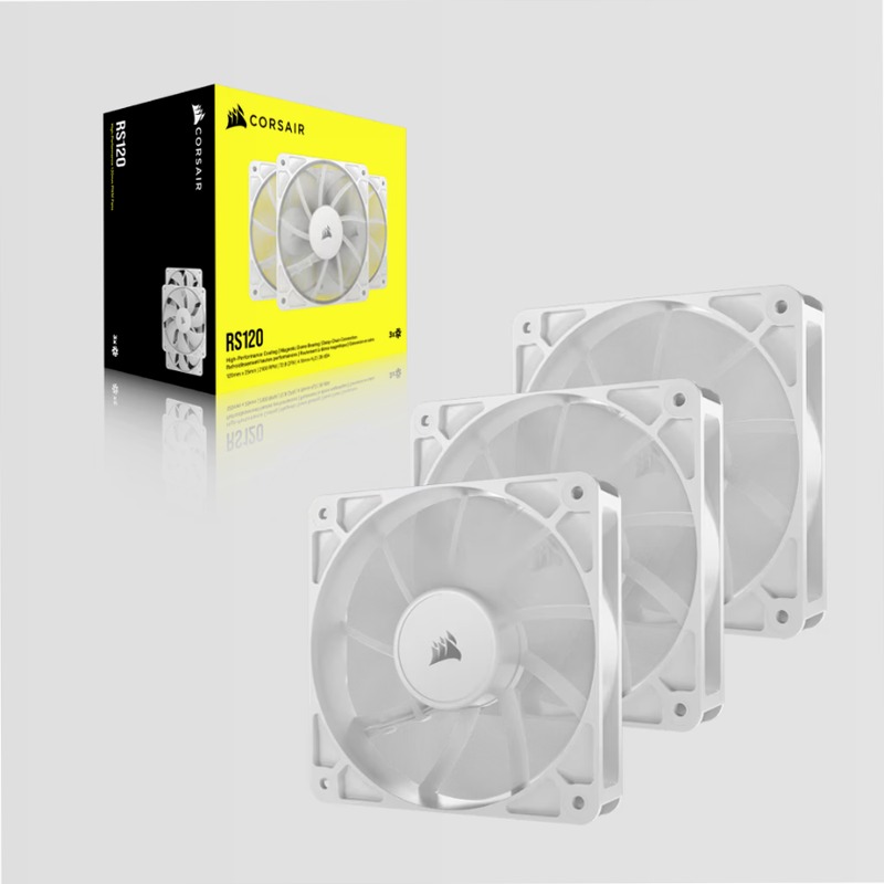 Ventole RS120 PWM da 120 mm - Confezione da tre - Bianco 120mm