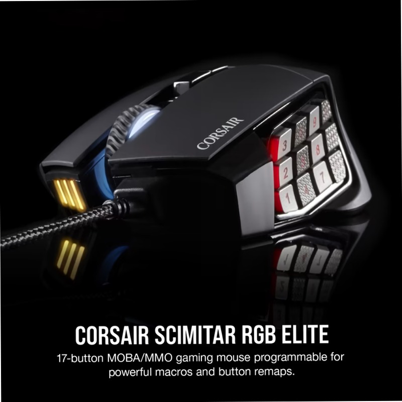 SCIMITAR RGB ELITE - Mouse gaming per MOBA/MMO