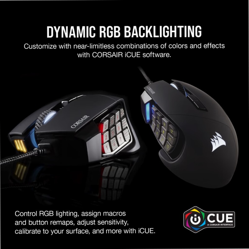SCIMITAR RGB ELITE - Mouse gaming per MOBA/MMO