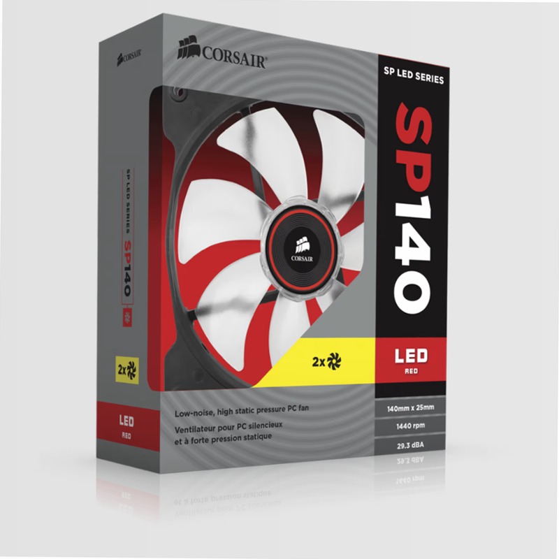 CORSAIR Air Series™ SP140 LED Red High Static Pressure Fan 140mm