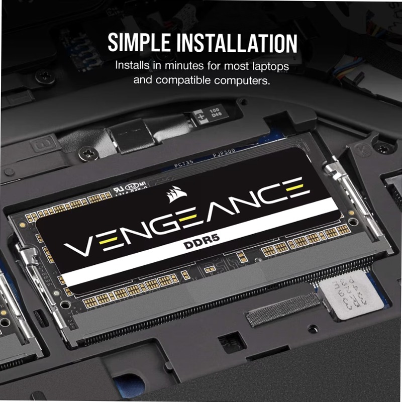 VENGEANCE DDR5 SODIMM da 16 GB (1 x 16 GB) DDR5 5200 MT/s CL44