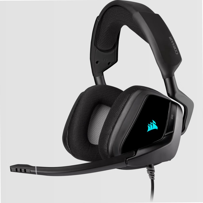 Cuffia con microfono gaming premium VOID RGB ELITE USB Wireless con audio surround 7.1, nerofumo