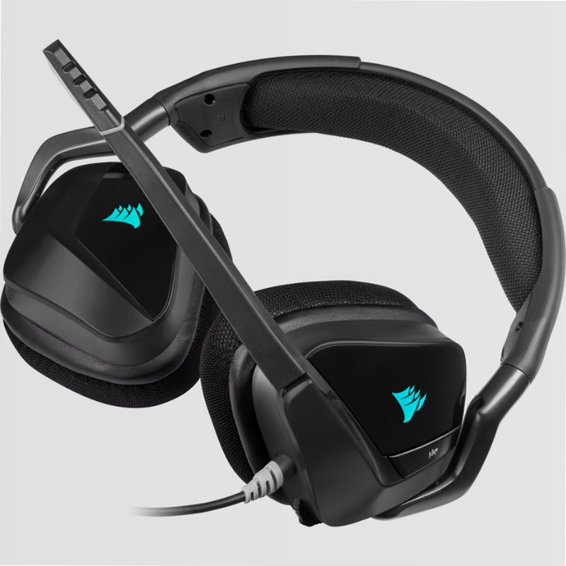 Cuffia con microfono gaming premium VOID RGB ELITE USB Wireless con audio surround 7.1, nerofumo