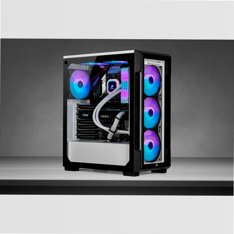 Smart case mid-tower iCUE 220T RGB - Bianco