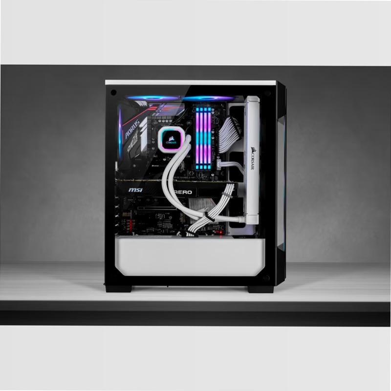Smart case mid-tower iCUE 220T RGB - Bianco