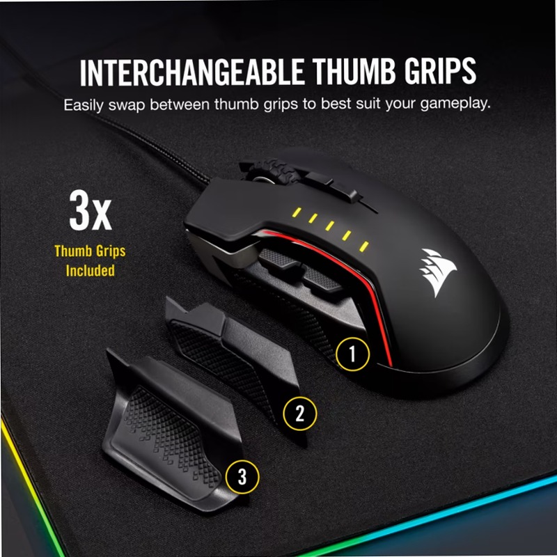 Mouse Gaming GLAIVE RGB PRO - Alluminio (EU)
