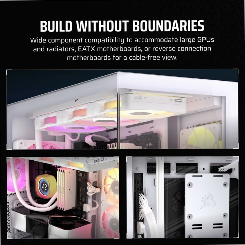 Case mid-tower iCUE LINK 3500X RGB, bianco