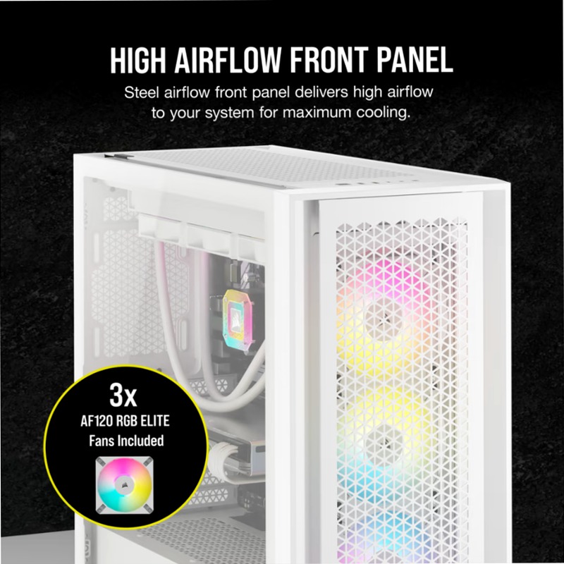Case mid-tower iCUE 5000D RGB AIRFLOW - True White
