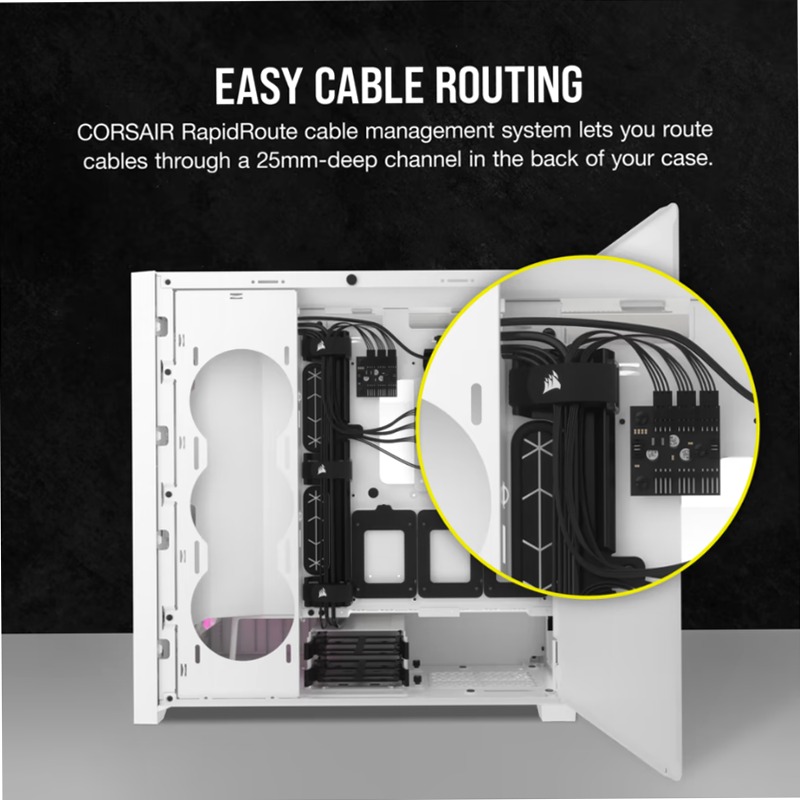Case mid-tower iCUE 5000D RGB AIRFLOW - True White