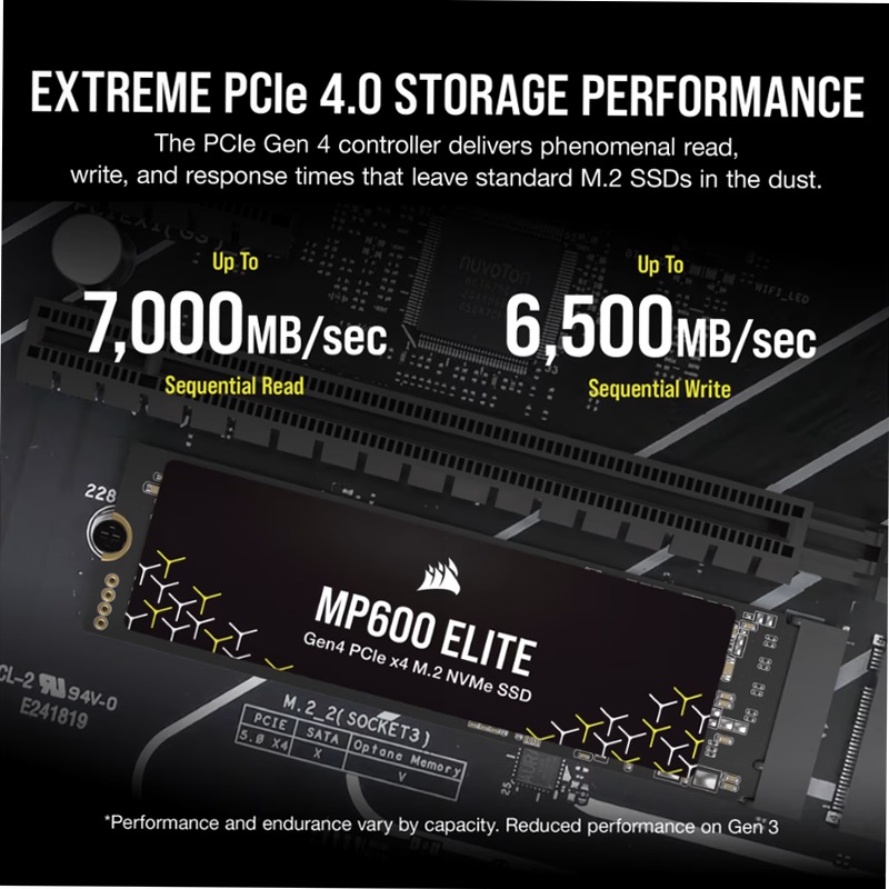 SSD M.2 NVMe 1.4 PCIe Gen4 x4 MP600 ELITE da 1 TB
