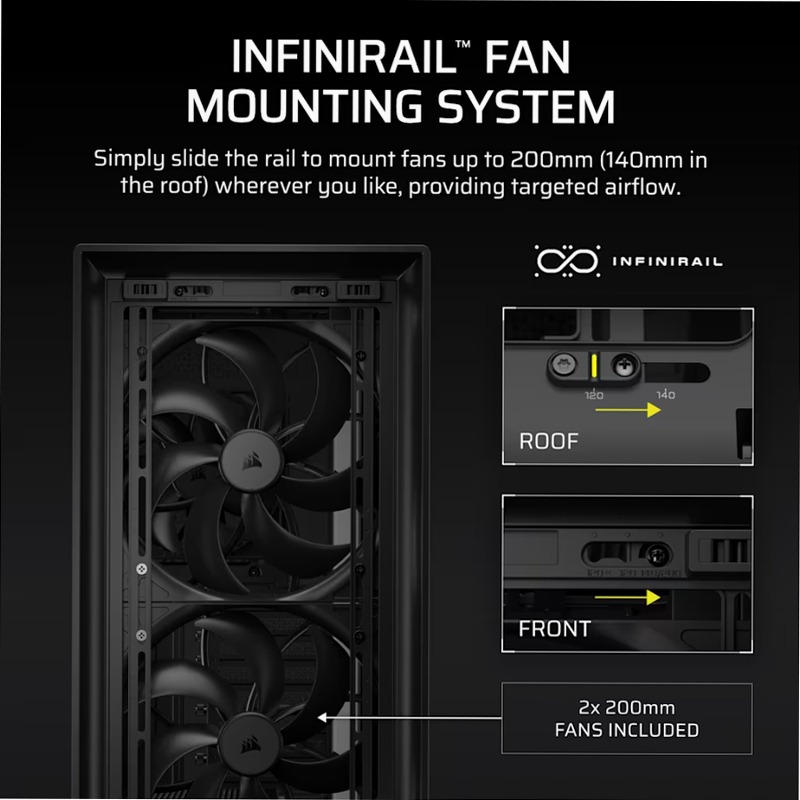 Case PC Mid-Tower Modulare FRAME 5000D WOOD RS - Nero/Noce 2