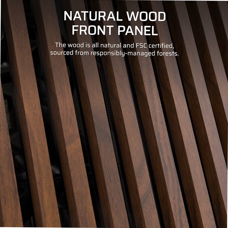 Case PC Mid-Tower Modulare FRAME 5000D WOOD RS - Nero/Noce 2