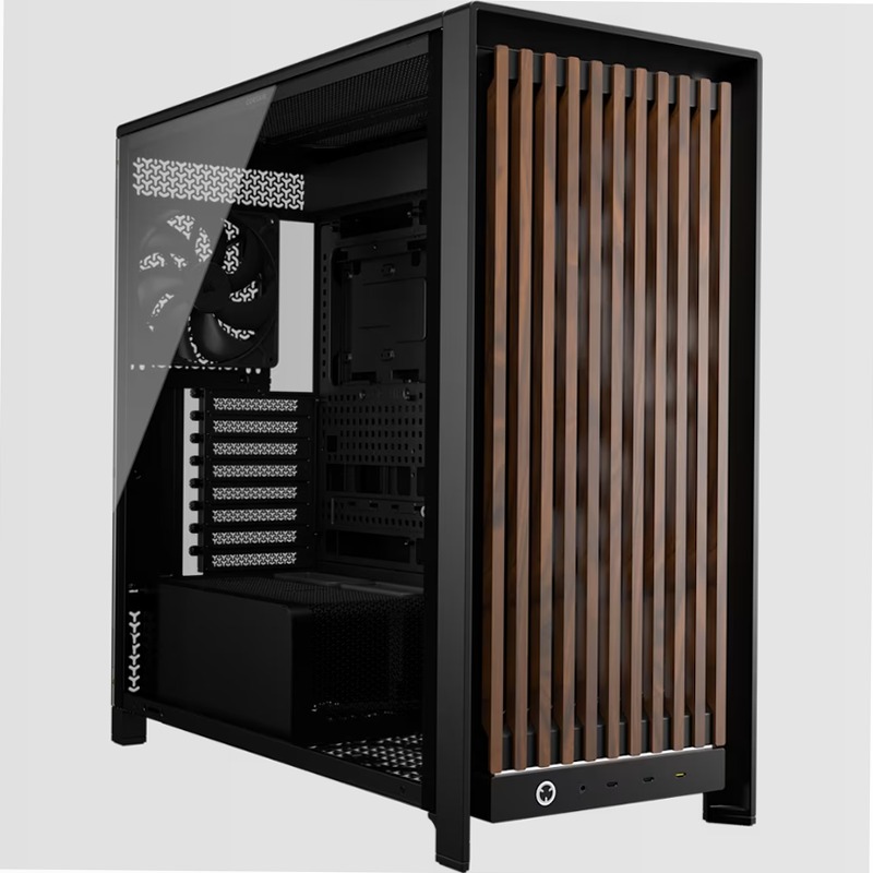 Case PC Mid-Tower Modulare FRAME 5000D WOOD RS - Nero/Noce 2