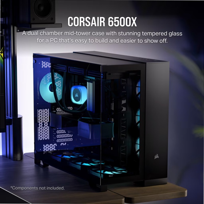 Case PC Mid-Tower a Doppia Camera 6500X - Nero