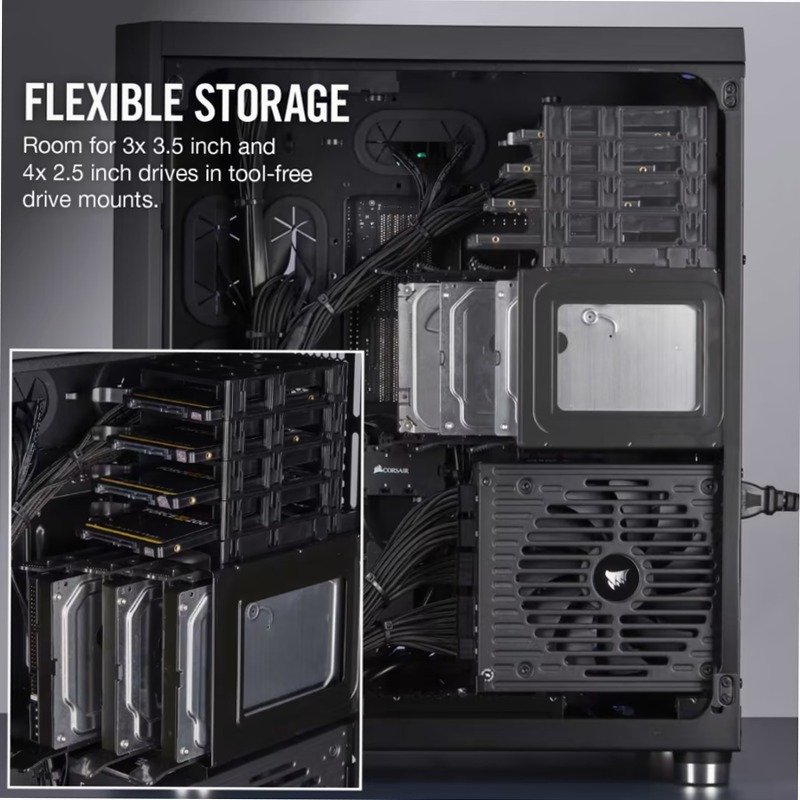 Smart case Crystal Series ATX 680X RGB con flusso d’aria elevato e vetro temprato - nero