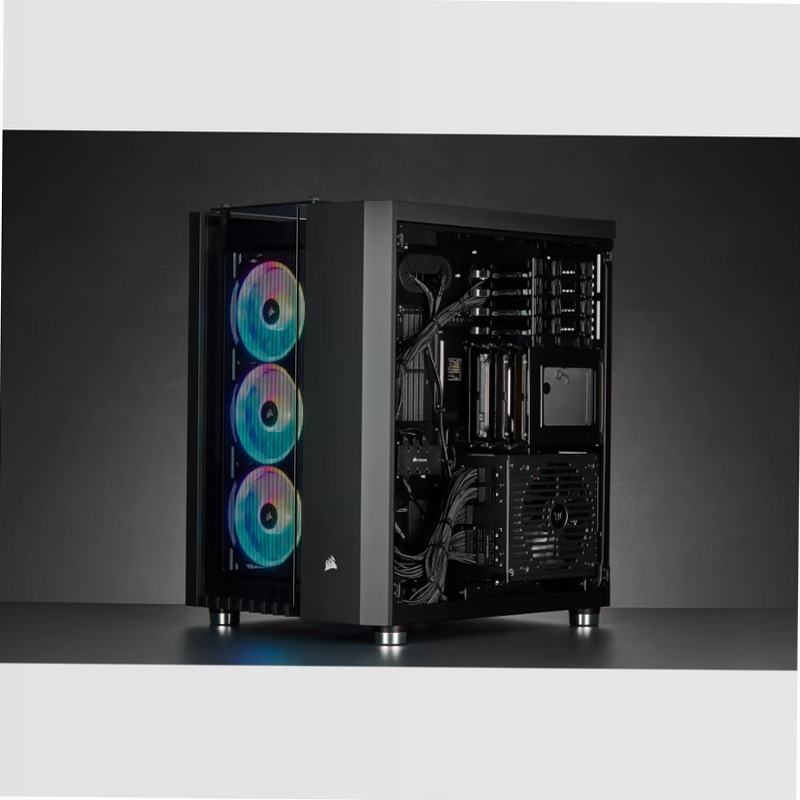 Smart case Crystal Series ATX 680X RGB con flusso d’aria elevato e vetro temprato - nero