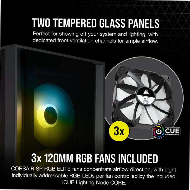 Case ATX Mid-Tower iCUE 4000X RGB Nero