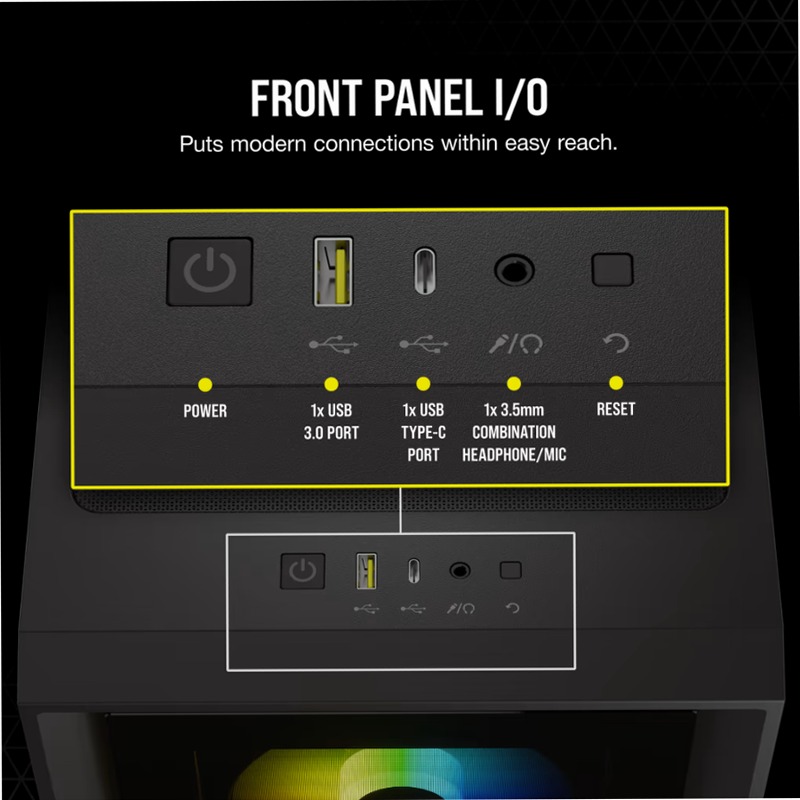 Case ATX Mid-Tower iCUE 4000X RGB Nero