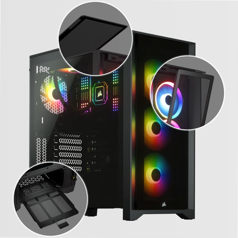 Case ATX Mid-Tower iCUE 4000X RGB Nero
