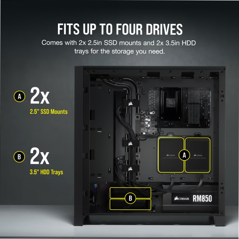 Case ATX Mid-Tower iCUE 4000X RGB Nero