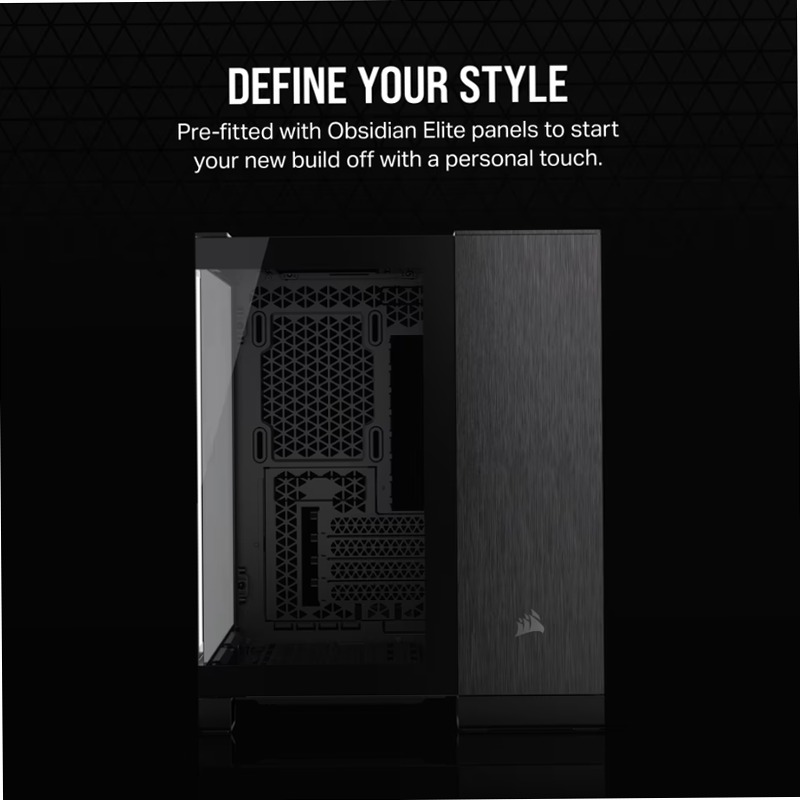 Case PC Micro-ATX CORSAIR 2500X - Alluminio nero/ossidiana