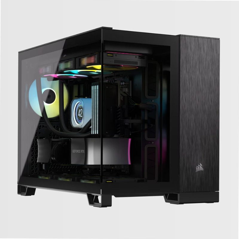 Case PC Micro-ATX CORSAIR 2500X - Alluminio nero/ossidiana