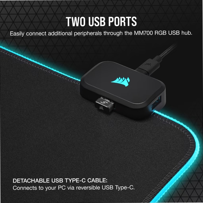 Mouse pad MM700 RGB formato esteso