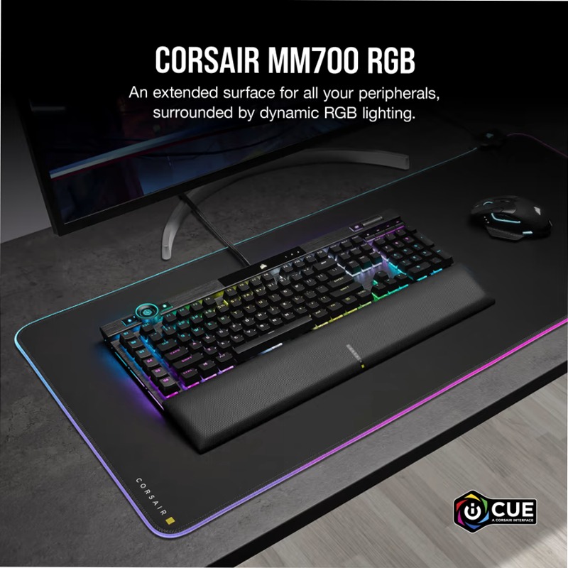 Mouse pad MM700 RGB formato esteso