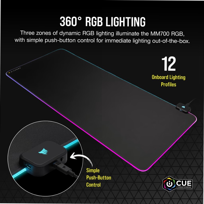 Mouse pad MM700 RGB formato esteso