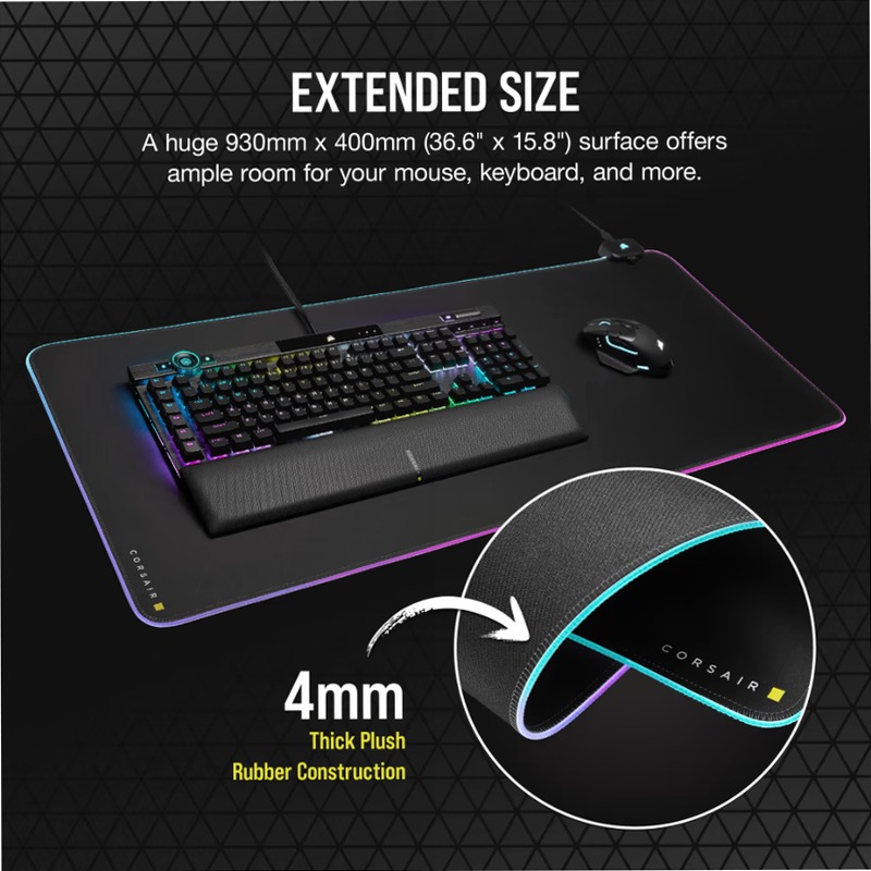 Mouse pad MM700 RGB formato esteso