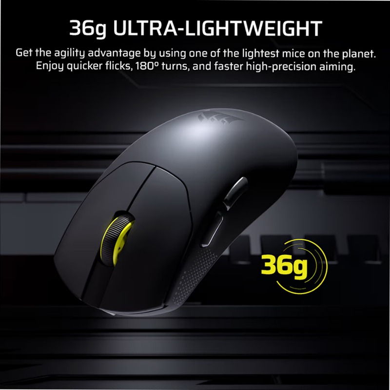 Mouse gaming SABRE v2 PRO ULTRALIGHT WIRELESS - Bianco