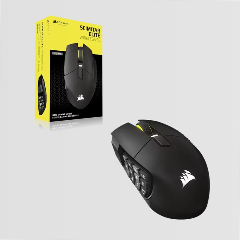 Mouse Gaming MMO Scimitar Elite Wireless SE - Grigio Metallico 16
