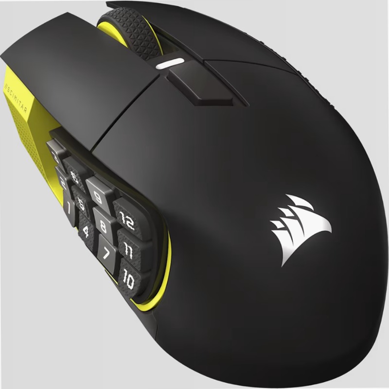 SCIMITAR ELITE WIRELESS SE MMO Mouse Gaming – Bianco e Giallo 16
