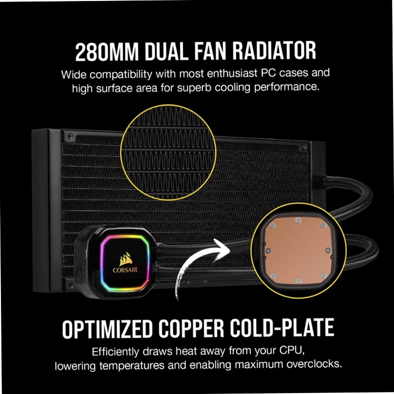 Sistema di raffreddamento a liquido iCUE H115i RGB PRO XT 280mm 2