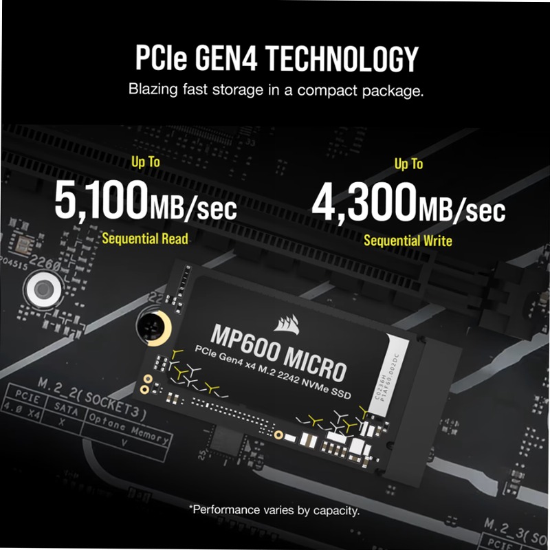 SSD MP600 Micro PCIe 4.0 x4 2242 da 1 TB