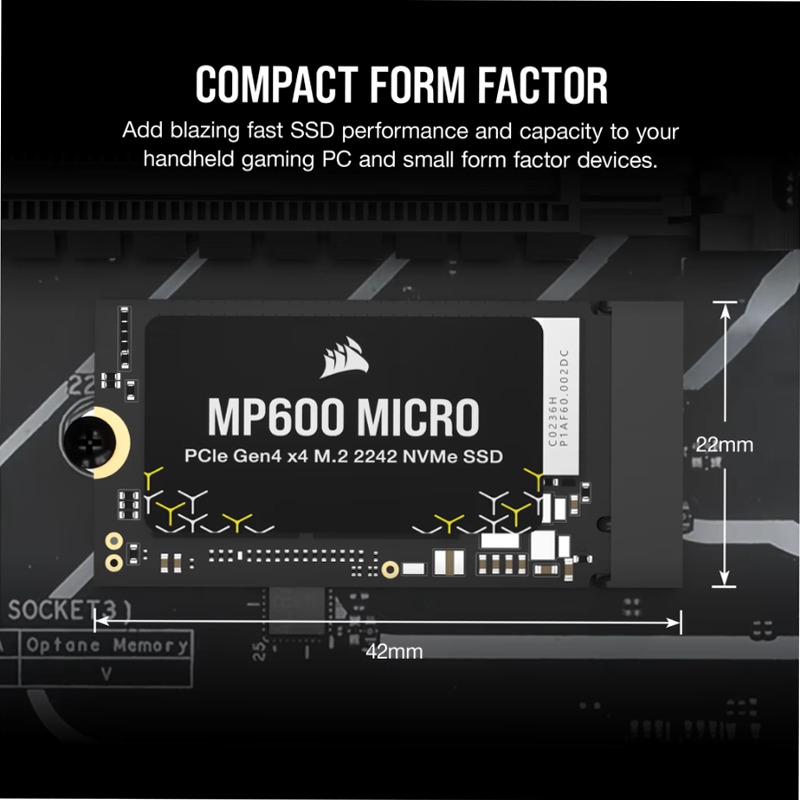 SSD MP600 Micro PCIe 4.0 x4 2242 da 1 TB