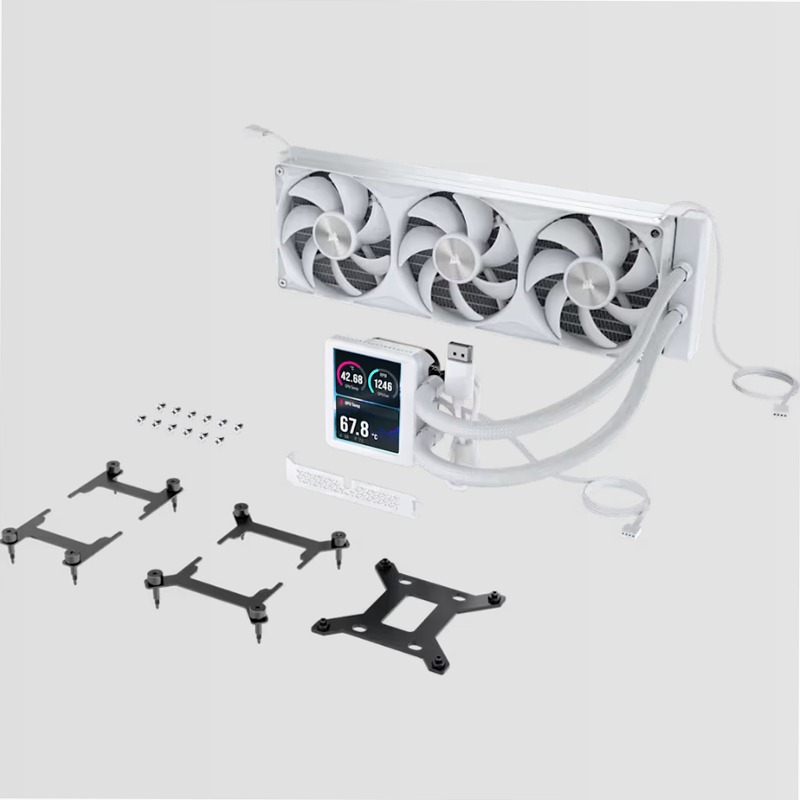 Dissipatore a liquido per CPU NAUTILUS II 360 RS LCD - Bianco