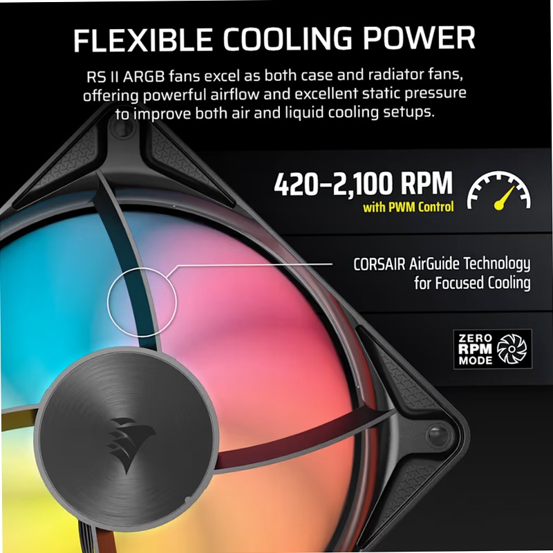Ventola PWM RS120 II ARGB da 120 mm 120mm