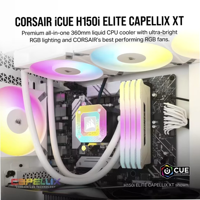 Cooling Power in White: iCUE H150i ELITE CAPELLIX XT