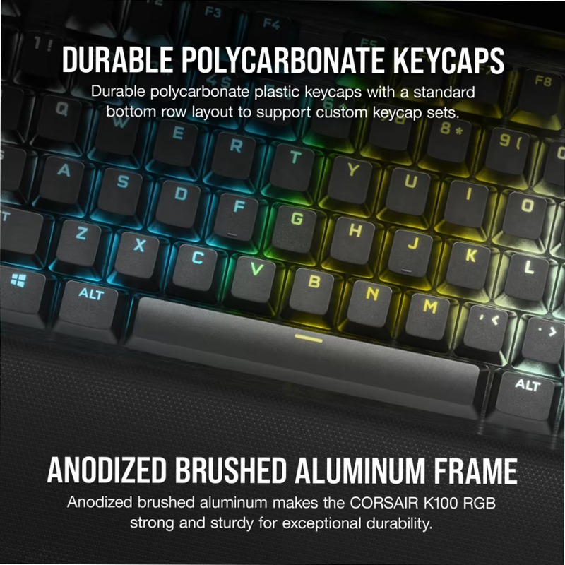 Tastiera gaming K100 RGB - Switch OPX CORSAIR Alluminio Meccanica