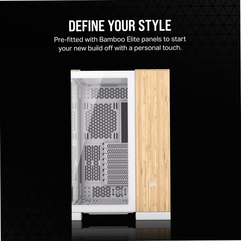Case PC Mid-Tower CORSAIR 6500X - Legno Bianco/Bambù