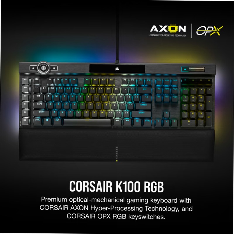 Tastiera Gaming K100 RGB - Midnight Gold Alluminio Meccanica